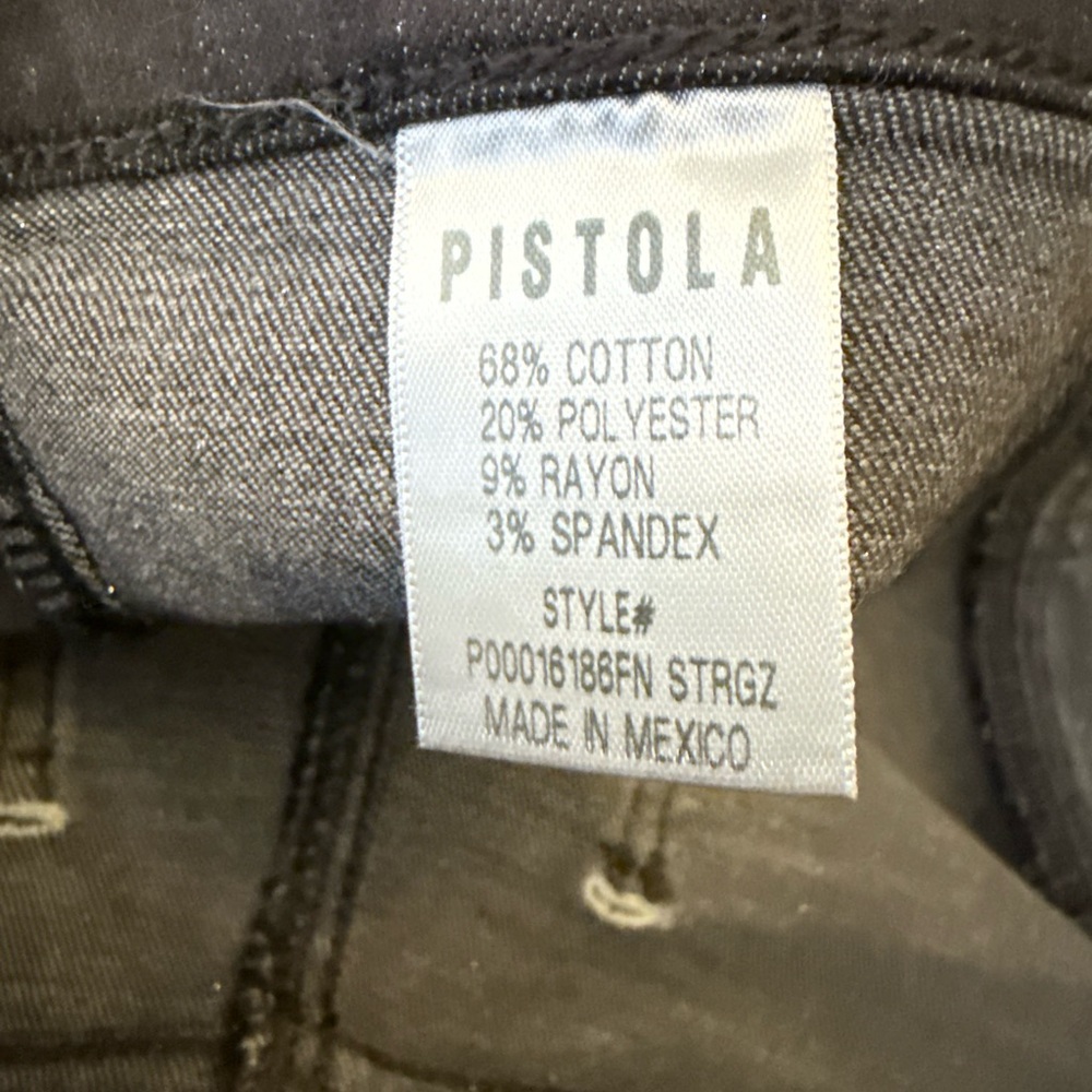 Pistola Colleen High-Waisted Slim Flare Jean Stargaze Black Glitter NEW With Tag - Picture 6 of 10